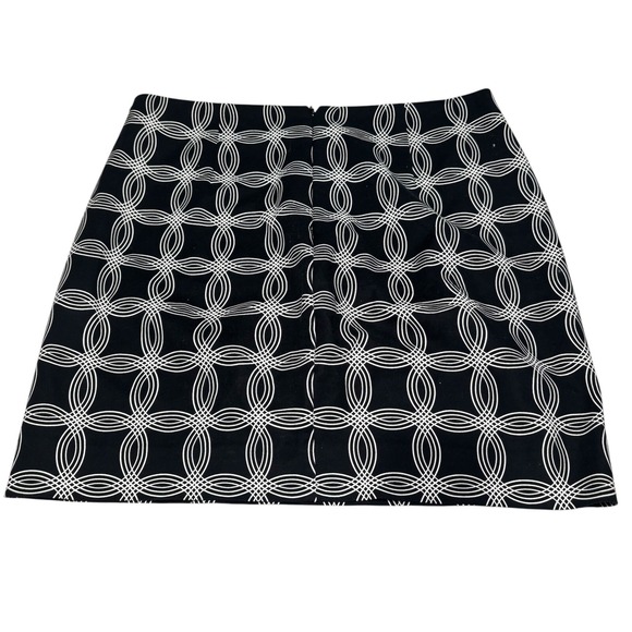 Banana Republic Factory Black White‎ Print Miniskirt 10 Circles Cotton Blend - Picture 3 of 9